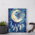 تابلو شاسی طرح ماه در آغوش رویا کد C49 - Image 3